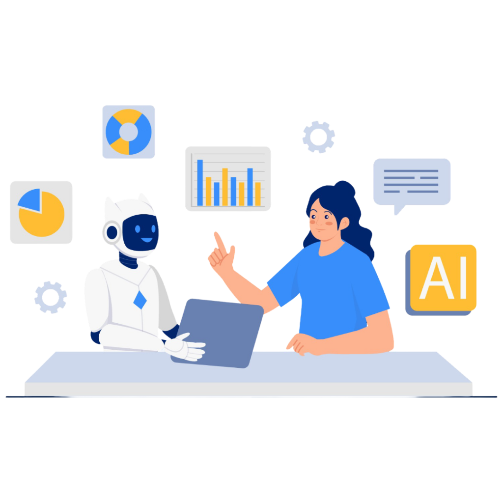 AI and human collaborating on inventory management