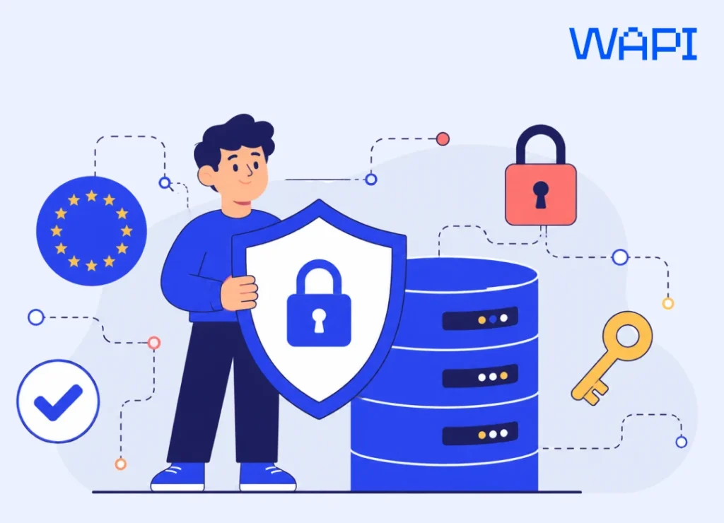 Secure logistics database with encryption, role-based access, audit trail, and GDPR compliance