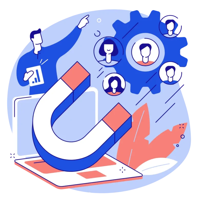 Illustration of a customer acquisition strategy using targeted users and organic ranking signals