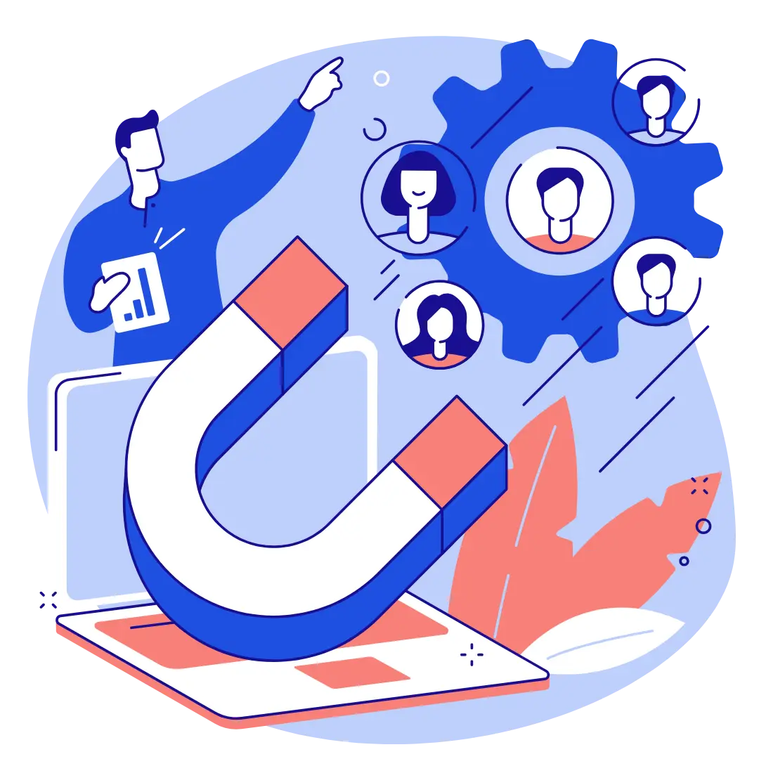Illustration of a customer acquisition strategy using targeted users and organic ranking signals